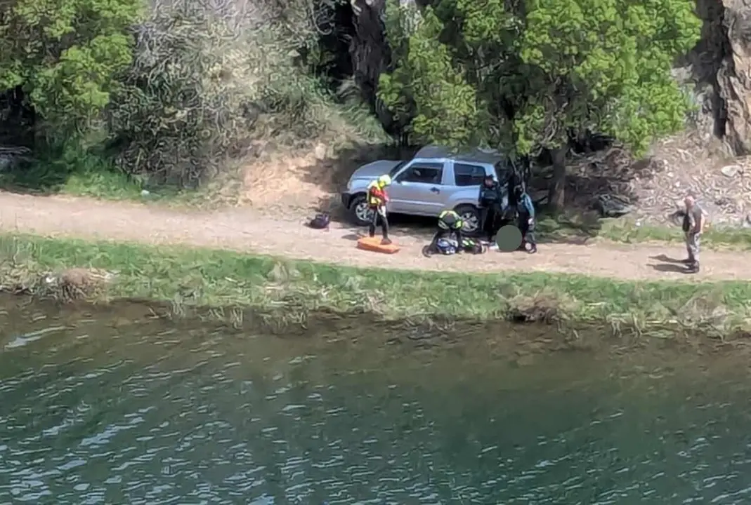 Imagen del momento del rescate.