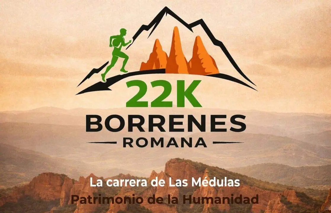 Fragmento del cartel de la 22k Borrenes Romana.
