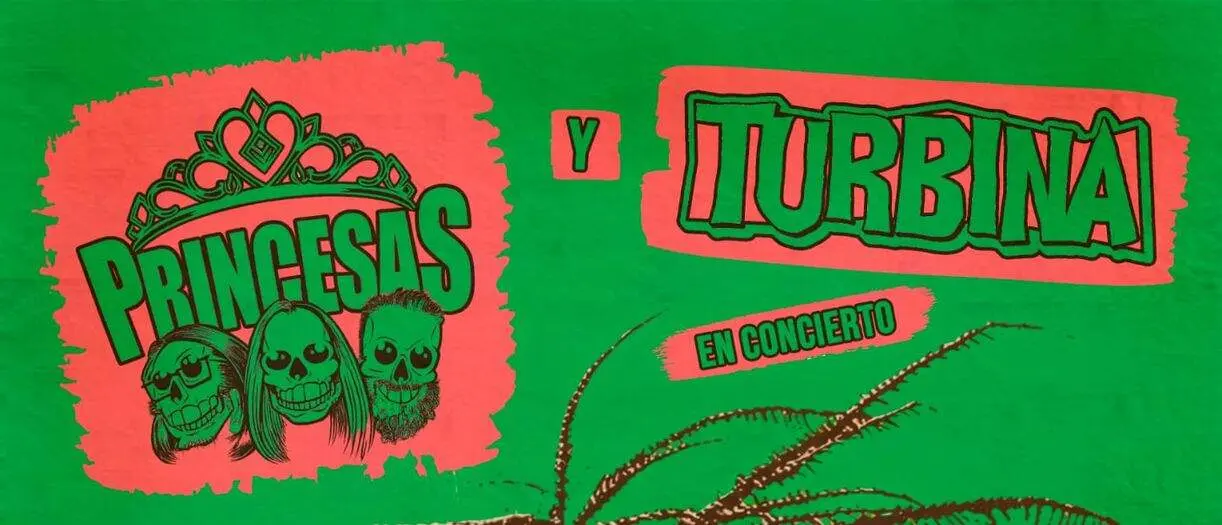 Fragmento del cartel del concierto de Princesas y Turbina en la sala Babylon de Le&oacute;n.