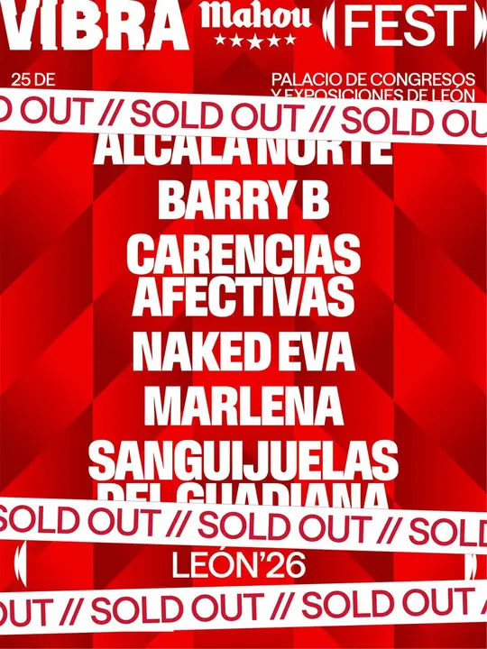 Cartel de Sold Out en el Vibra Mahou Fest.