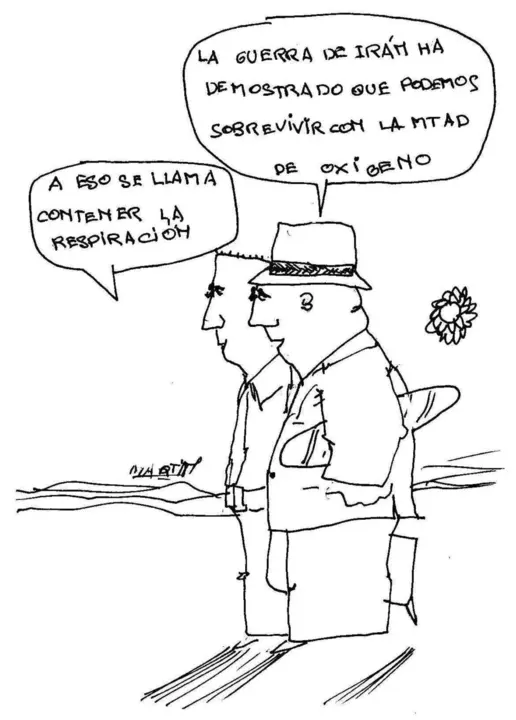 La mitad de ox&iacute;geno.