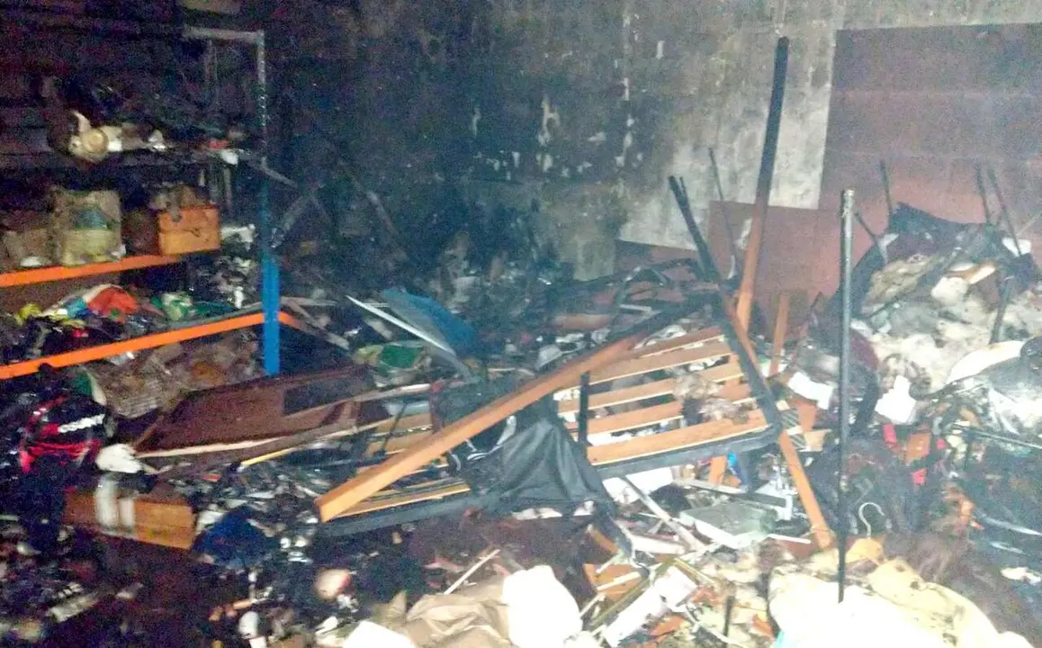 Imagen de la zona en la que tuvo lugar el incendio.