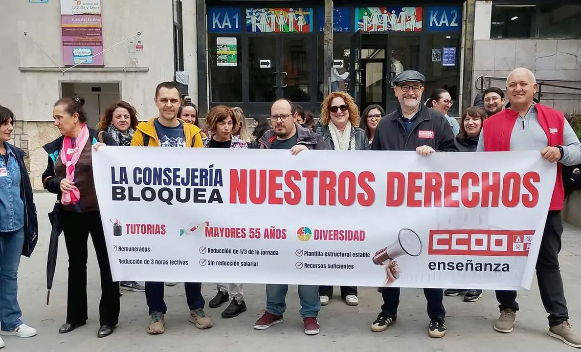Concentraci&oacute;n impulsada por CCOO en Le&oacute;n capital.