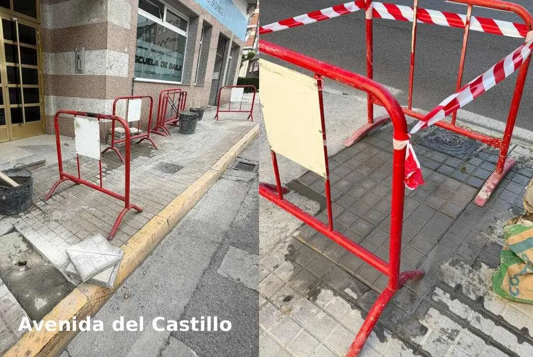 Imagen de las obras en la Avenida del Castillo.