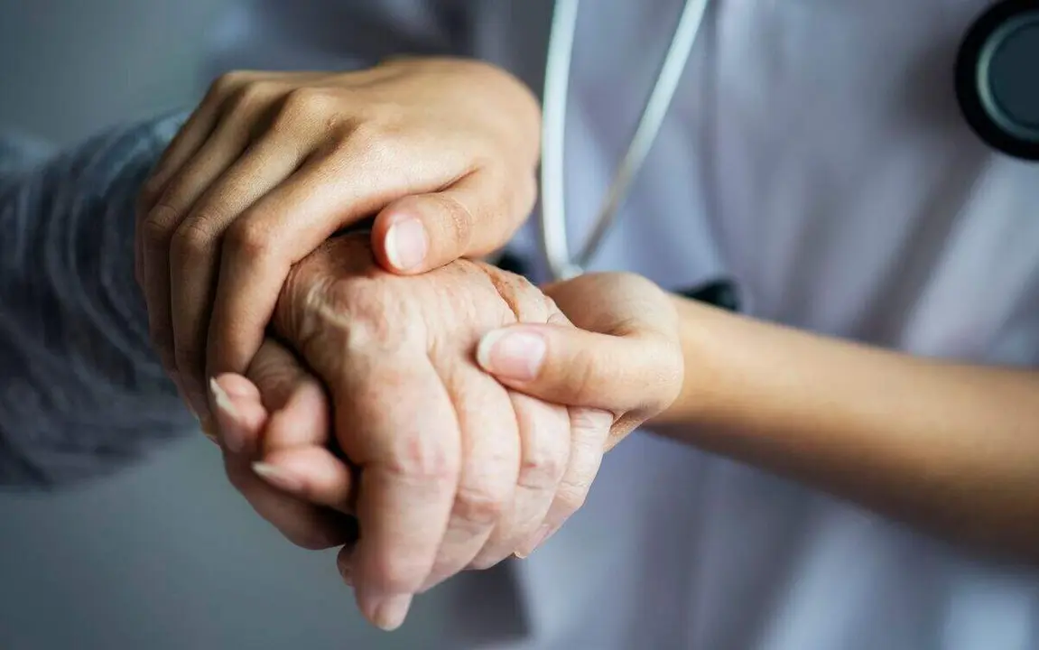 Closeup of a support hands