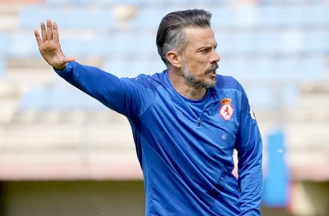 Rub&eacute;n de la Barrera, durante el entrenamiento de este jueves.