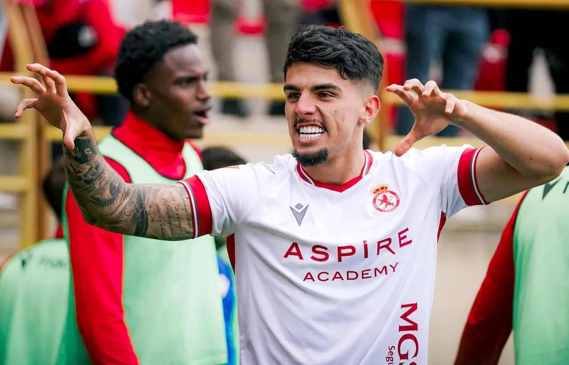 V&iacute;ctor Moreno celebra su gol ante el Eibar.