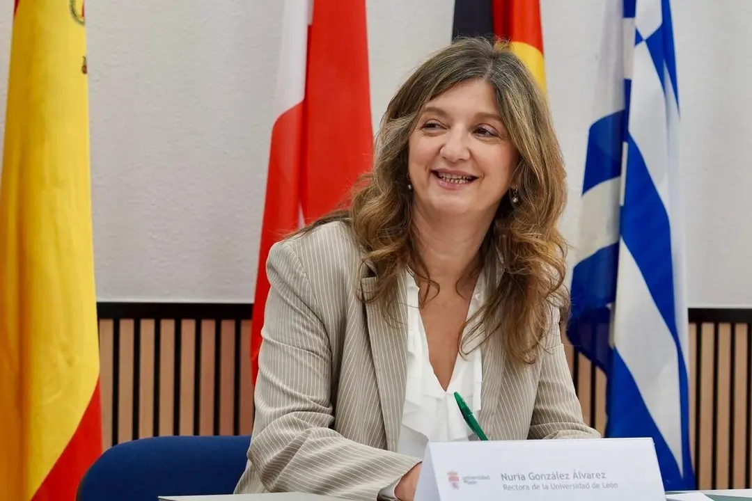 La rectora de la Universidad de Le&oacute;n, Nuria Gonz&aacute;lez, durante un acto institucional.