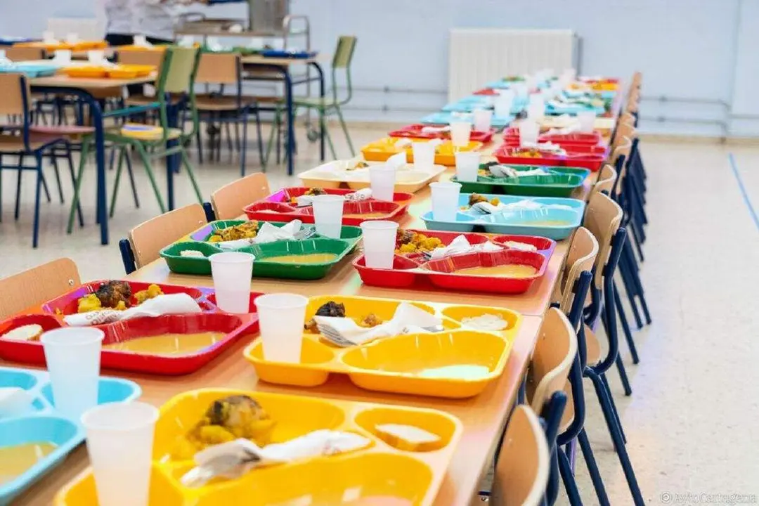 Imagen de archivo de un comedor escolar.
