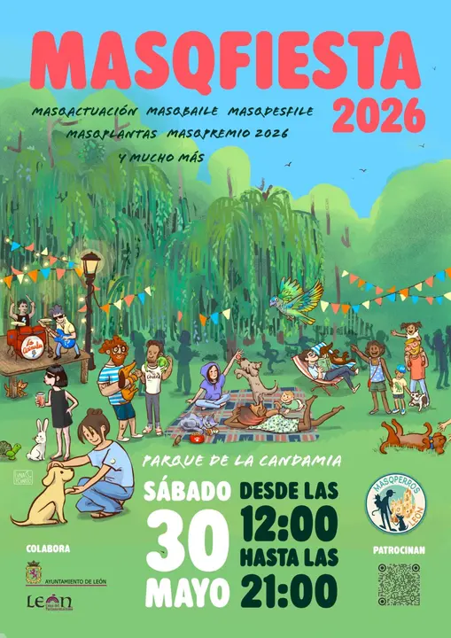 Cartel promocional de MasQFiesta 2026.