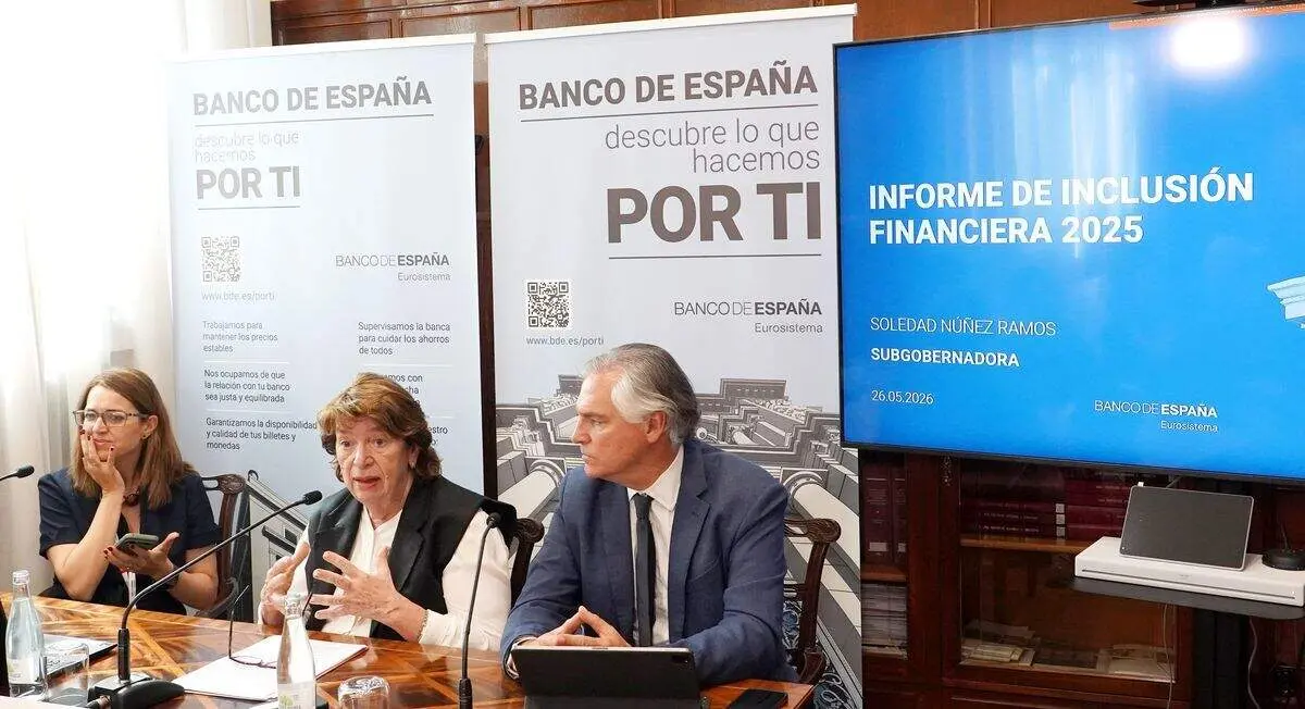 La subgobernadora del Banco de Espa&ntilde;a, Soledad N&uacute;&ntilde;ez, presenta el Informe de Inclusi&oacute;n Financiera en Espa&ntilde;a 2025 en la sede de la sucursal de Valladolid.