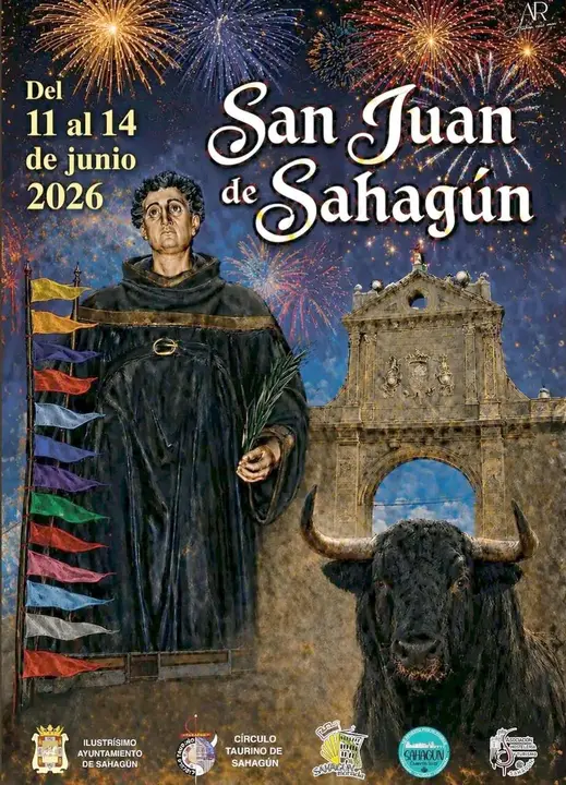 Cartel del programa de las fiestas de Sahag&uacute;n.