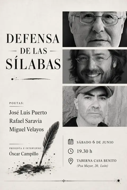 Cartel de la cita cultural este s&aacute;bado en Casa Benito.