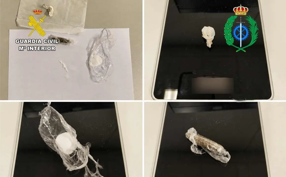 Imagen del material incautado por los agentes.