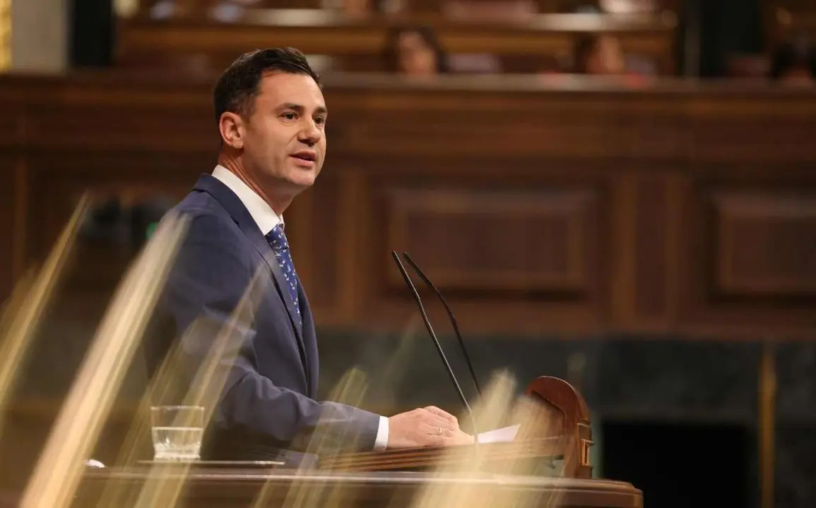Javier Cend&oacute;n, durante su intervenci&oacute;n en el Congreso.