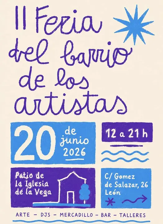 Imagen del cartel promocional de la II Feria del barrio de los artistas.