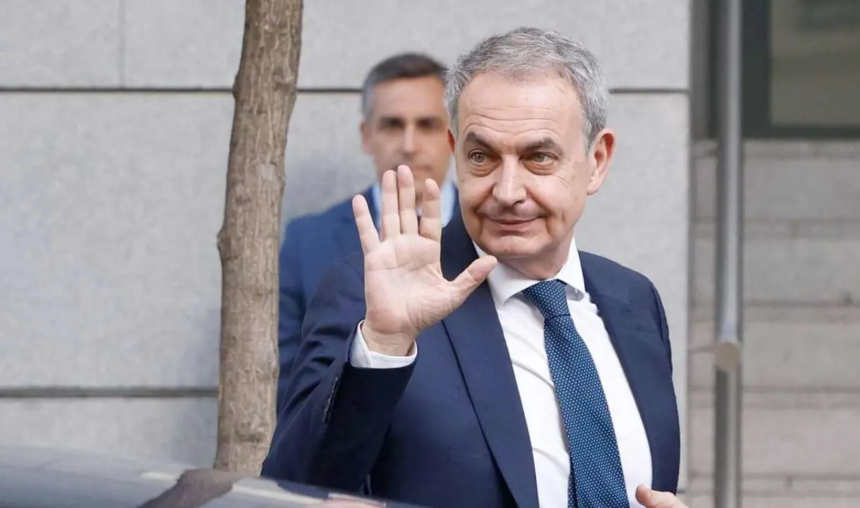 Zapatero, a su llegada a la Audiencia Nacional.