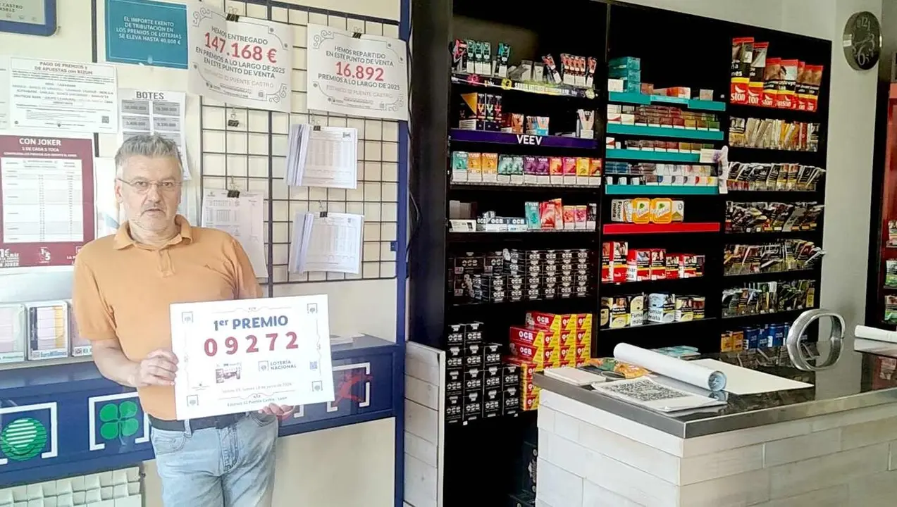 La venta del d&eacute;cimo premiado se ha realizado en el conocido como&nbsp; 'estanco Puente Castro'.
