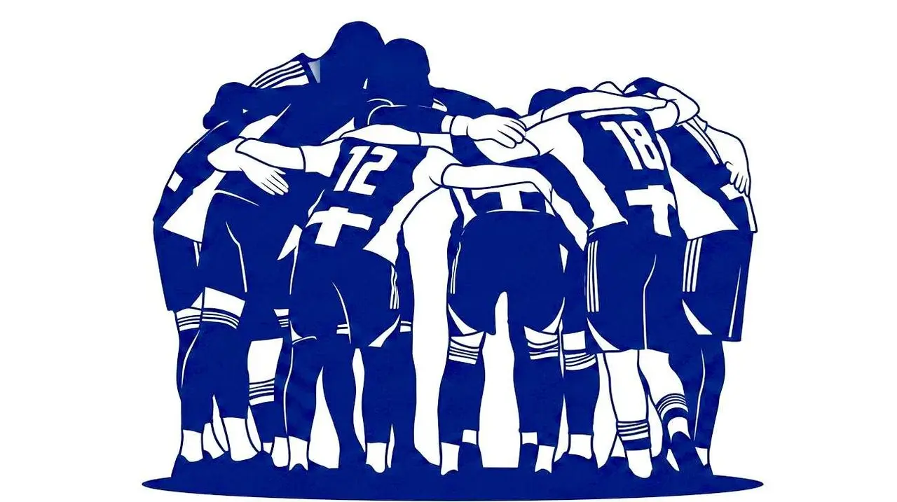 La plantilla de la Ponferradina, representada en un dibujo,