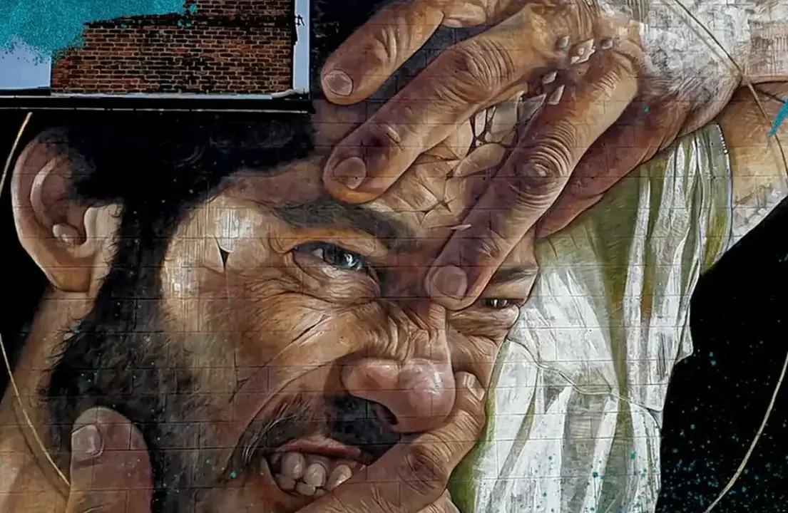 Uno de los murales creados en las &uacute;ltimas ediciones de Art Aero Rap de La Ba&ntilde;eza.