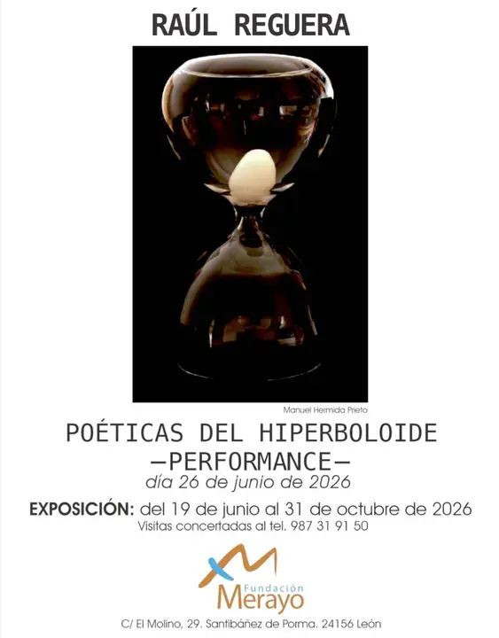 Cartel promocional de la actividad en la Fundaci&oacute;n Merayo.