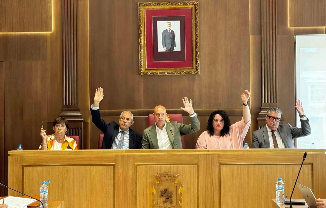 Imagen del pleno municipal celebrado este viernes en el Ayuntamiento de Le&oacute;n.