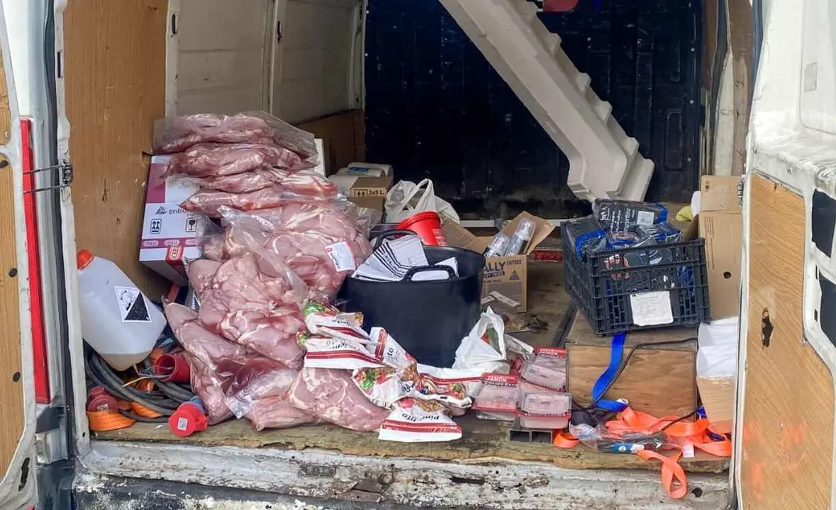 Imagen de la carne requisada por los efectivos de la Guardia Civil.