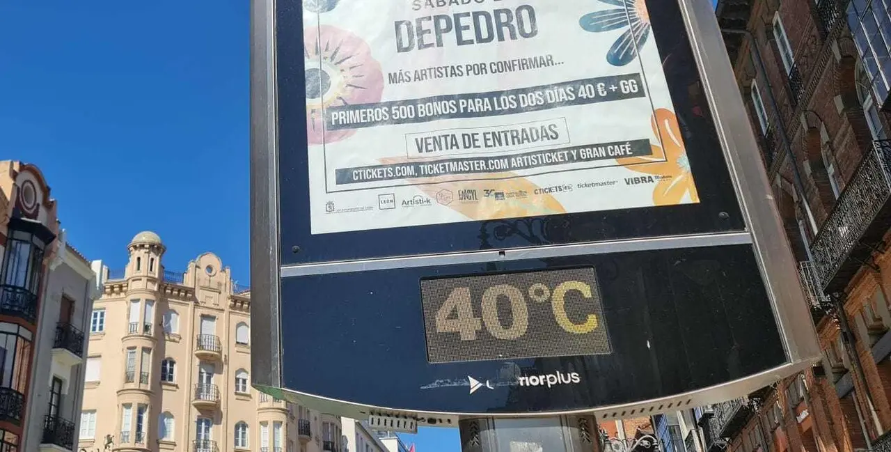 Imagen de un term&oacute;metro a 40&ordm; en Ordo&ntilde;o II.