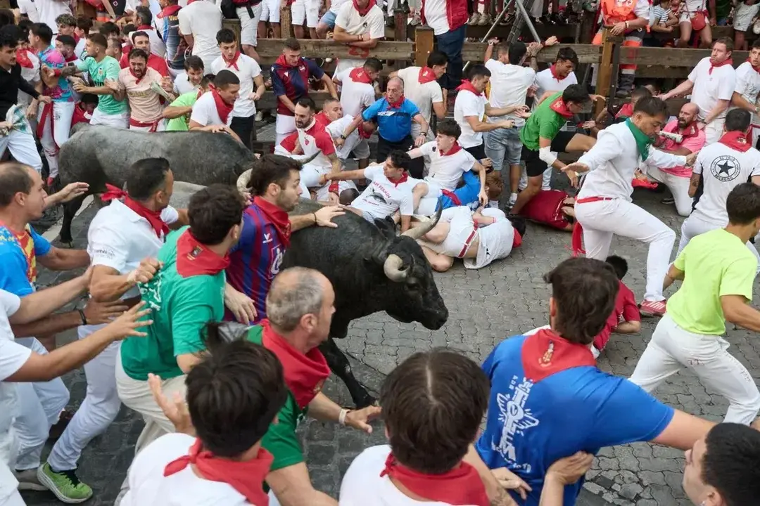 Imagen del encierro de este s&aacute;bado.