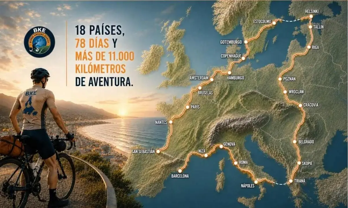 Imagen del recorrido que realizar&aacute; el ciclista leon&eacute;s.