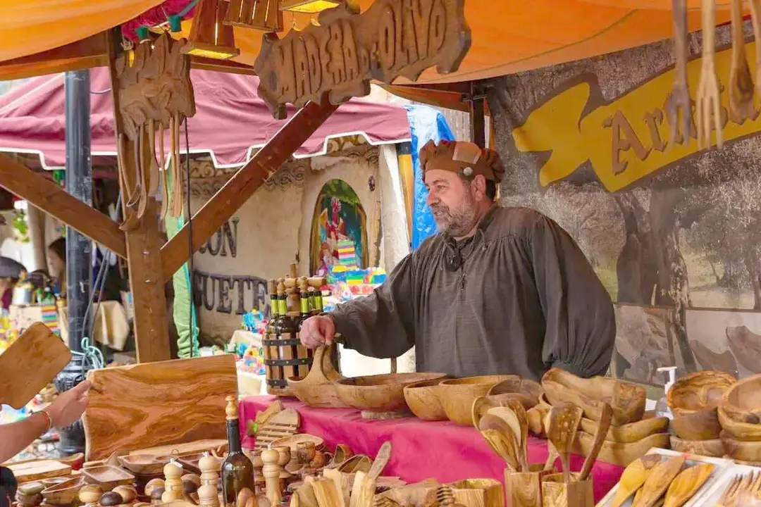 Imagen de un mercado medieval.