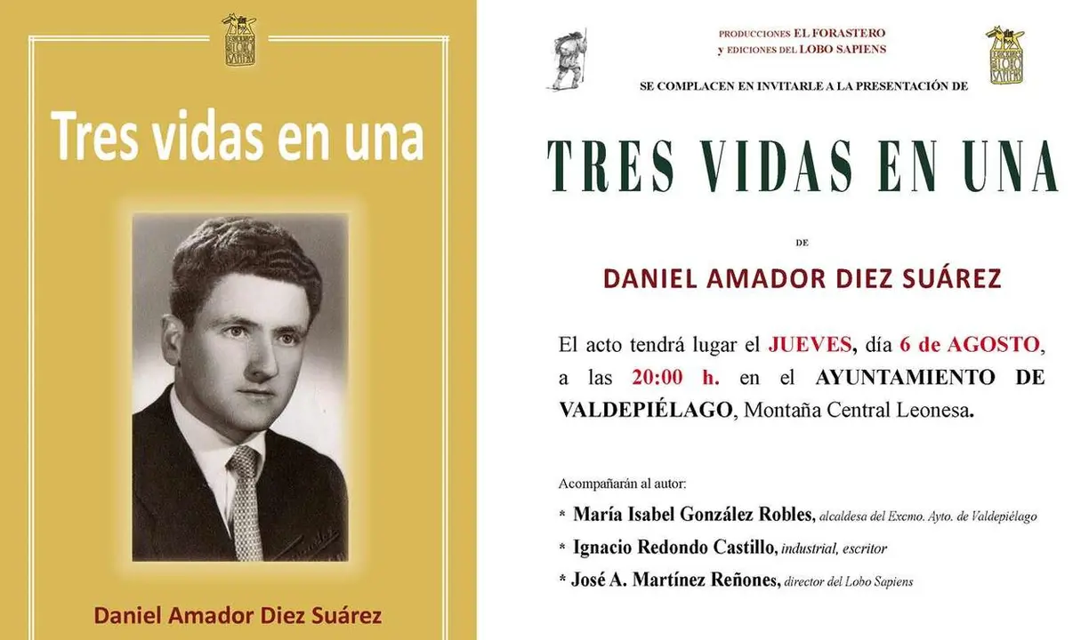 'Tres vidas en una', uno de los libros que ahora presenta Lobo Sapiens.