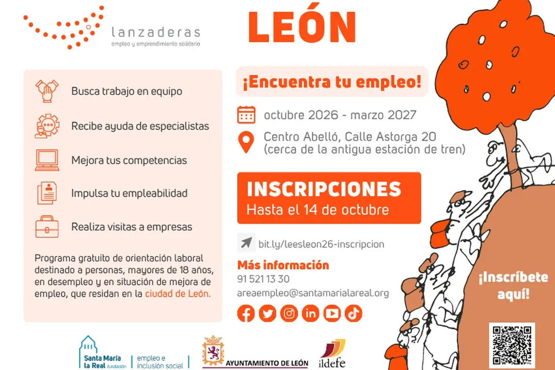 Imagen del cartel promocional de la nueva lanzadera de empleo.