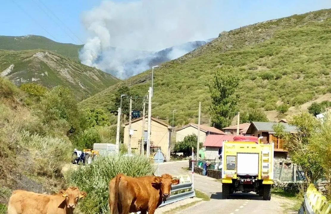 Incendio en Pendilla de Arbas (Le&oacute;n)