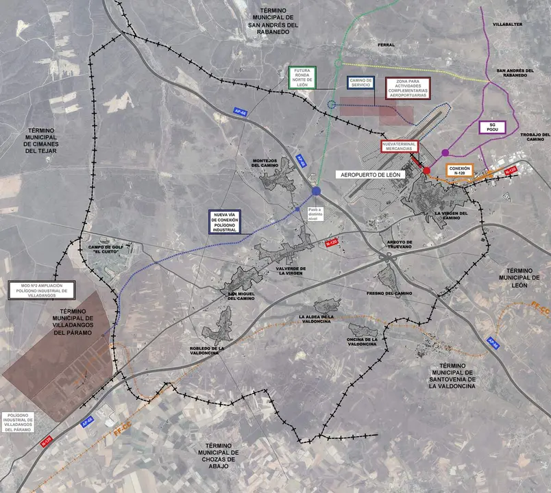 Imagen facilitada por Le&oacute;n Propone con su planteamiento para los nuevos viales y conexiones.
