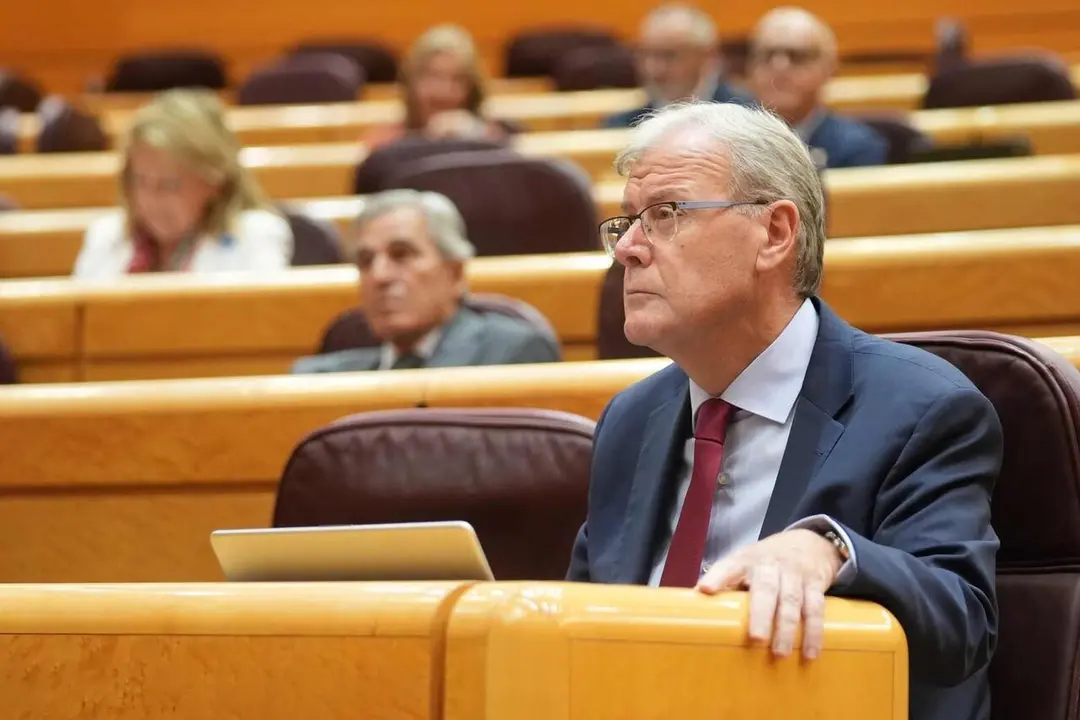 Antonio Silv&aacute;n, durante la sesi&oacute;n celebrada en el Senado.
