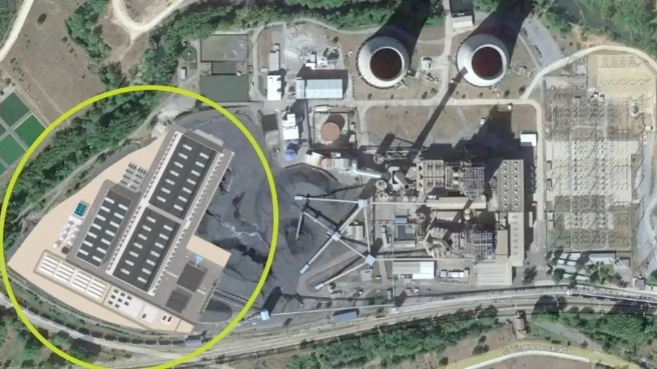 Imagen del área industrial en la que se ubicará el proyecto de hidrógeno verde en La Robla.