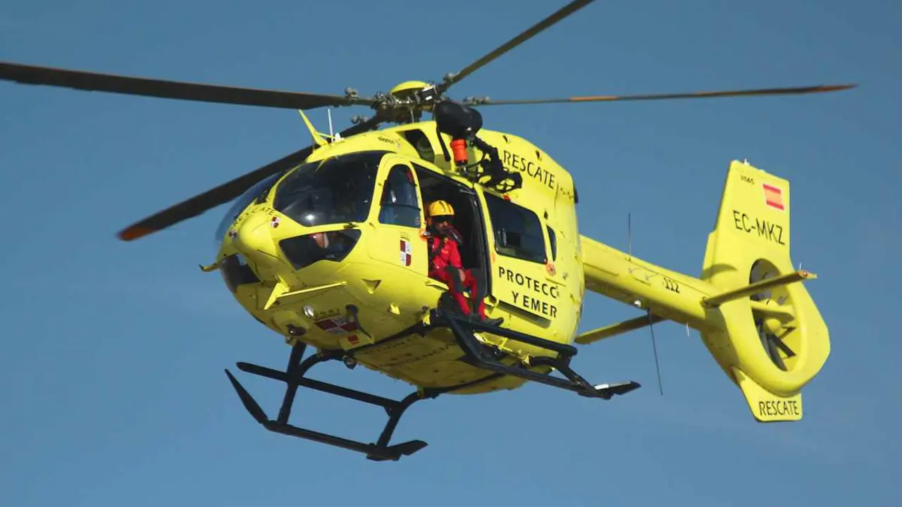 Imagen del helicóptero de rescate utilizado para emergencias