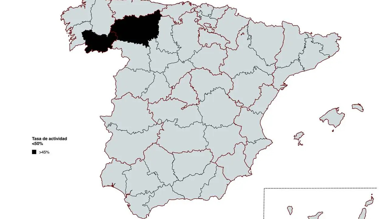León y suman la peor tasa de actividad en España y se sitúan a la cola de la economía activa.