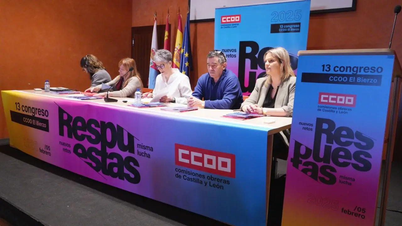 Celebración del XIII Congreso de CCOO del Bierzo. Foto: César Sánchez.