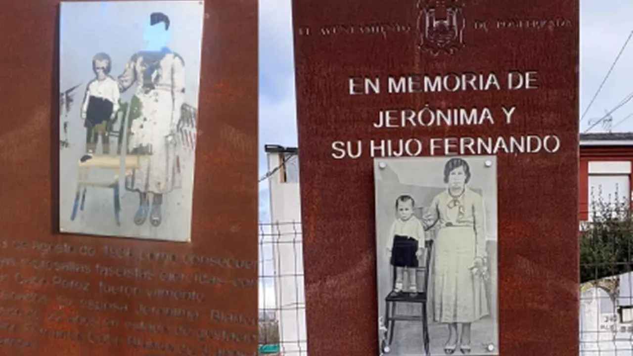 Imagen del monolito tras proceder a la nueva restauración.