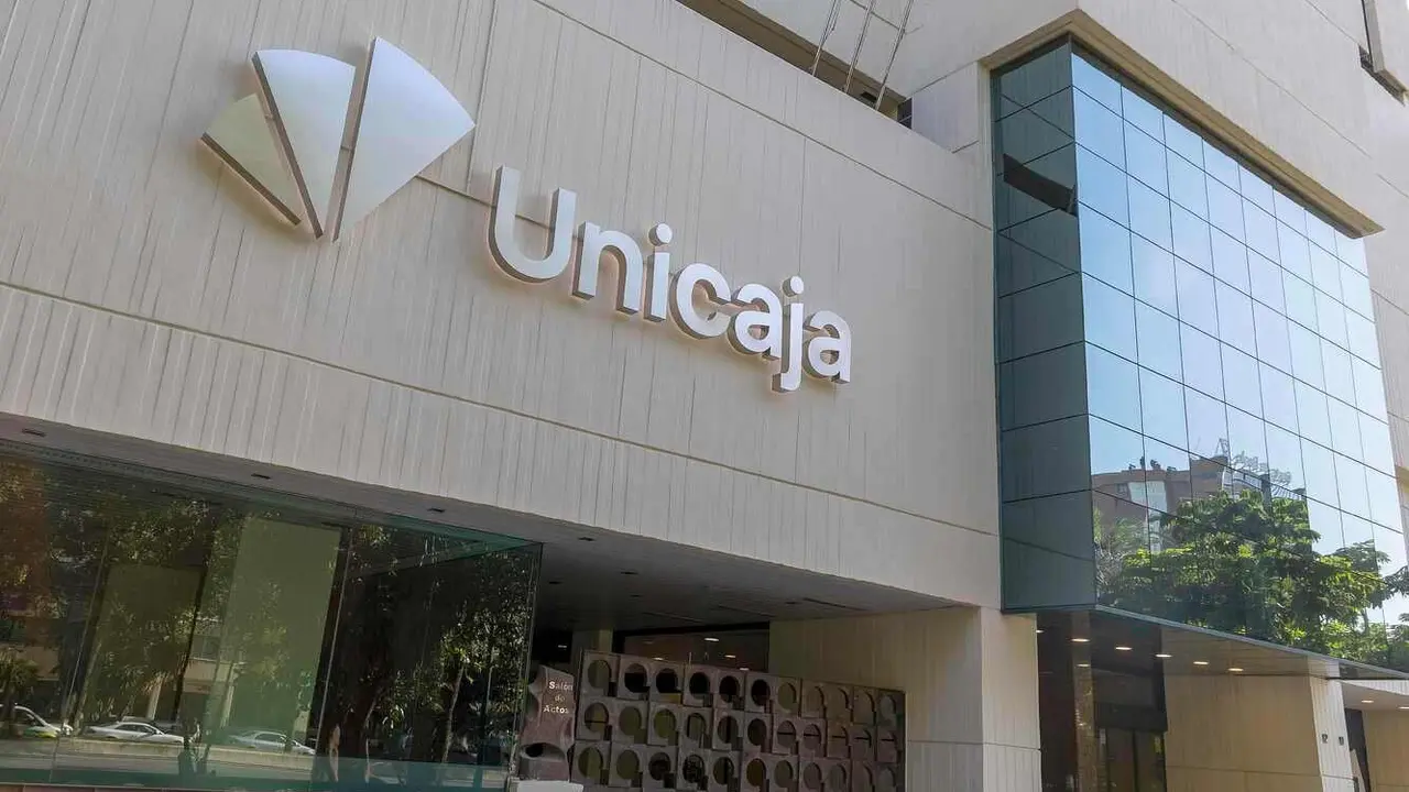 Imagen corporativa de la entidad financiera Unicaja.
