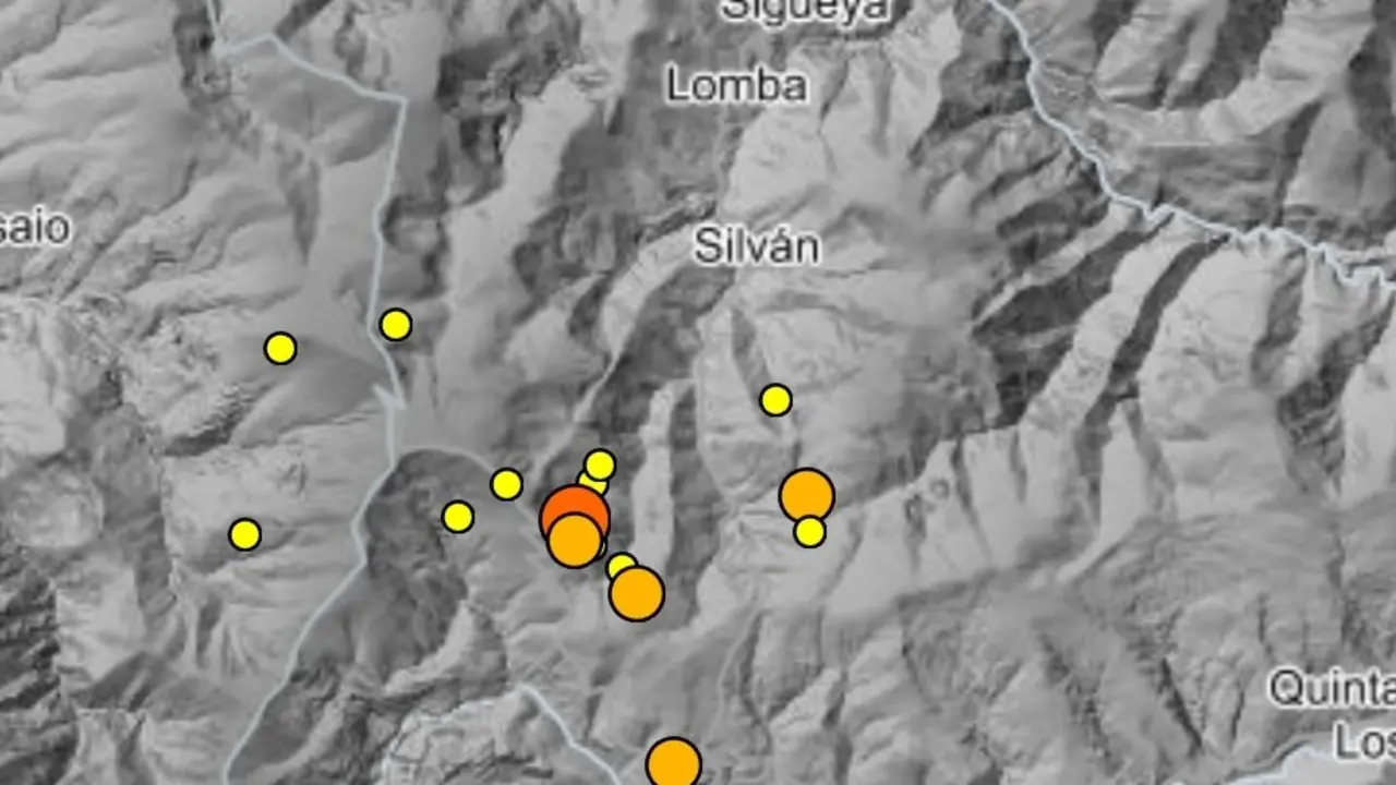 Imagen de la zona afectada por los terremotos.