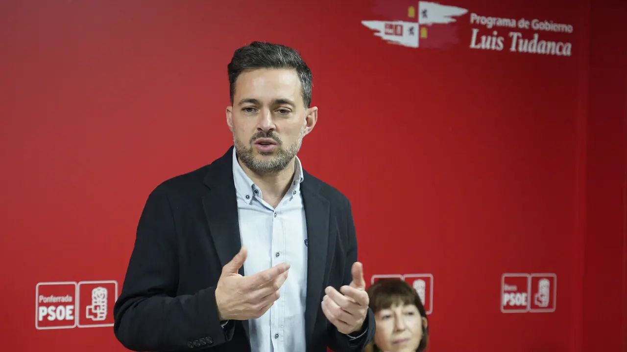 Diego Moreno, durante un acto en las primarias del PSOE de León.