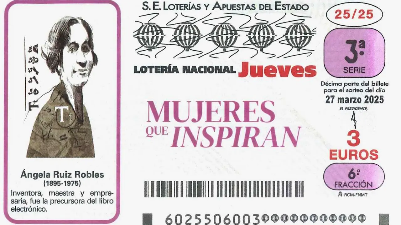 Imagen del décimo para el Sorteo Loteria Nacional de este jueves.