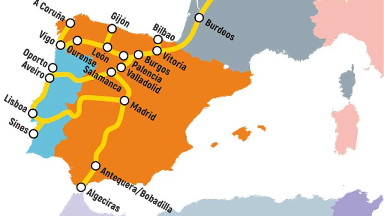 Diseños de áreas de influencia del Corredor Atlántico, donde León ha ido perdiendo fuerza de forma paulatina.