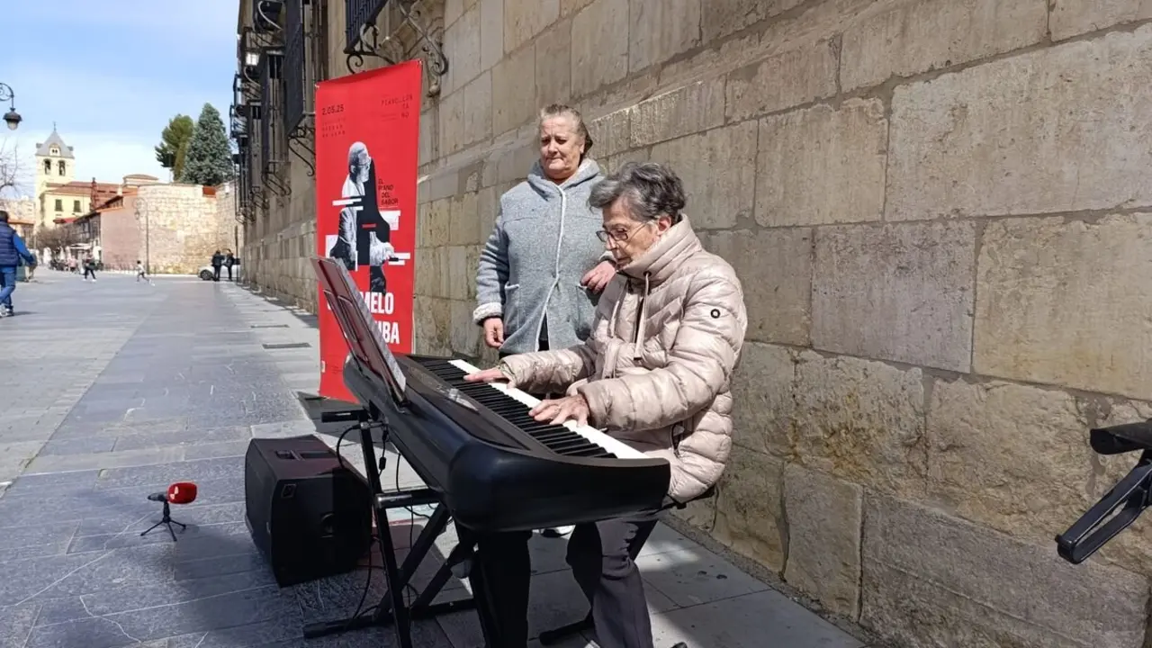 Piano abierto en la Plaza San Marcelo, en una imagen de archivo.