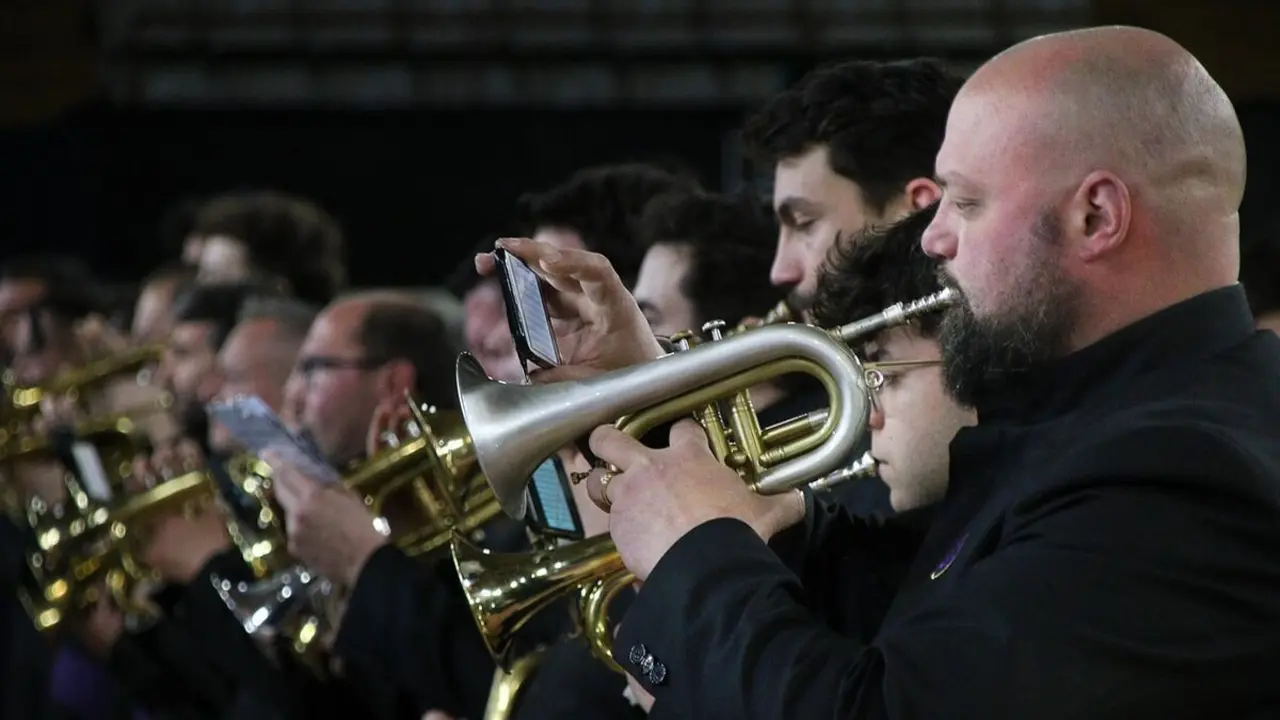 El presidente de las Cortes y de la Fundación de Castilla y León, Carlos Pollán, asiste al concierto ‘El Sonido de la Pasión’, con el subdelegado del Gobierno, Héctor Alaiz; el delegado Territorial, Eduardo Diego y el Procurador del Común, Tomás Quintana