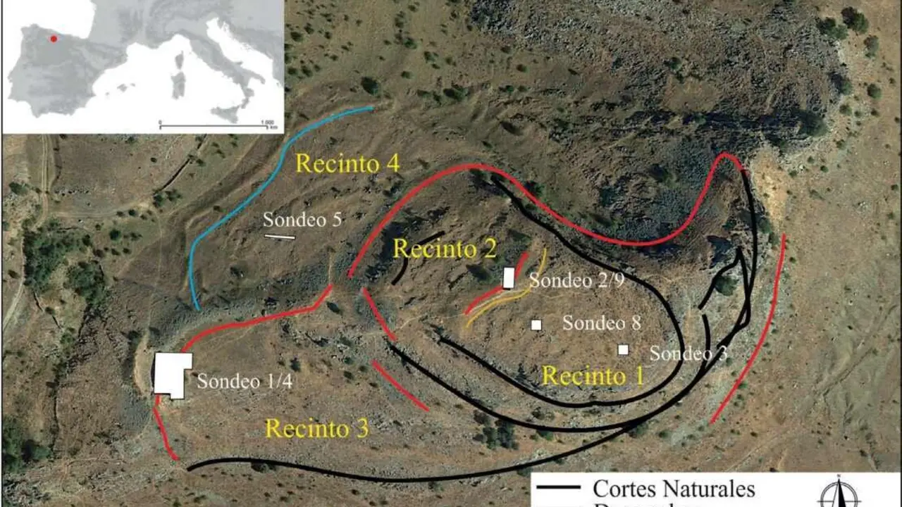 Localización y sondeos en la zona de los hallazgos.