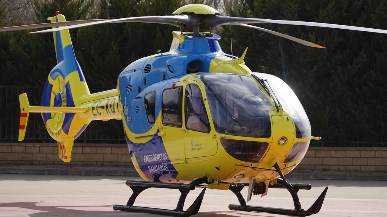 Imagen del helicóptero medicalizado de Emergencias Sacyl.